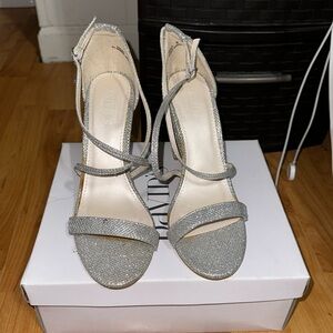 Glittery Silver Heels